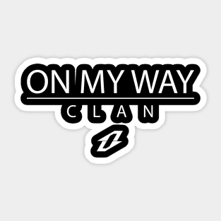 OnMyWay Clan Clean White Version Sticker